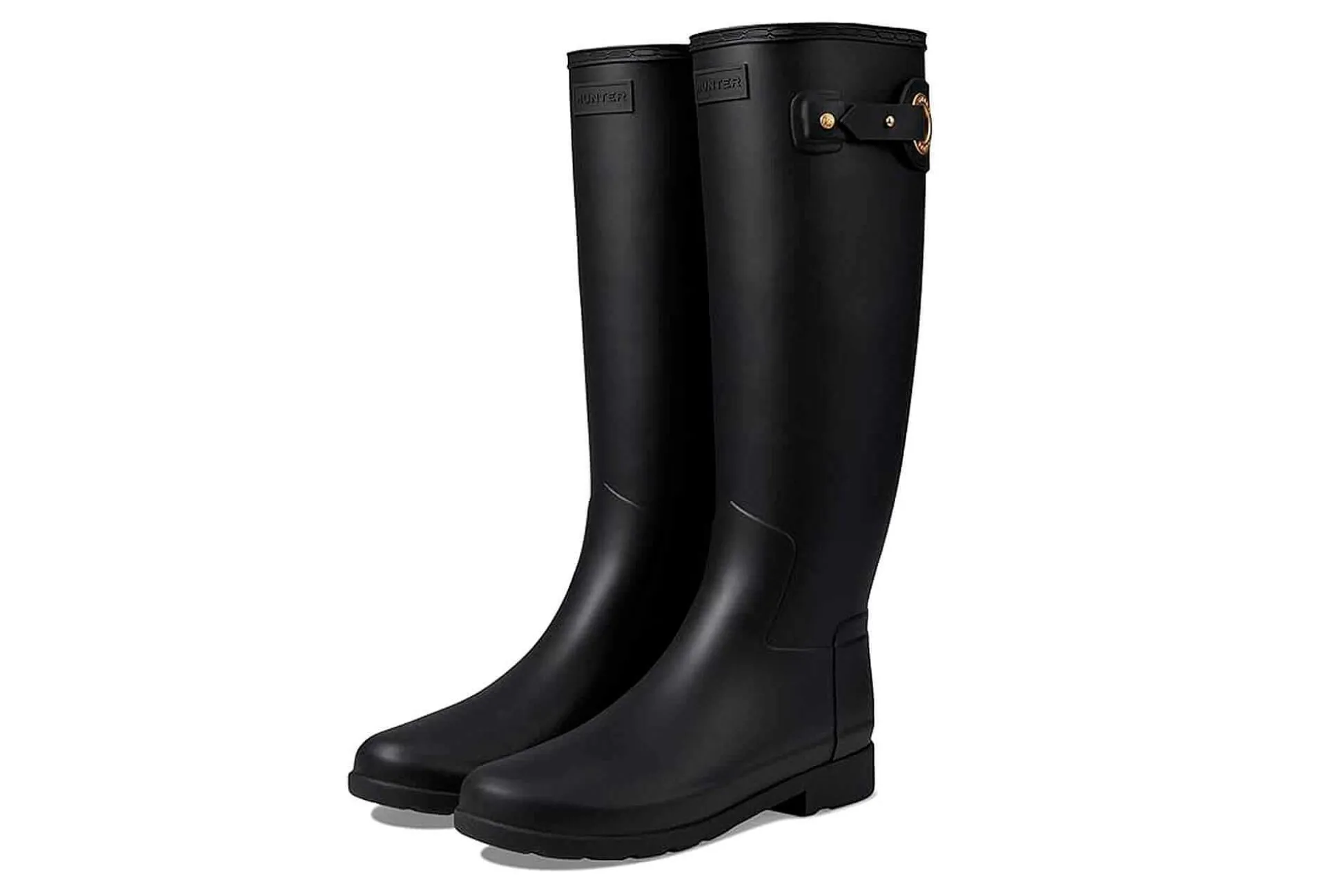 Botas De Agua Refined Tall Gears On Eyelet Buckle Black